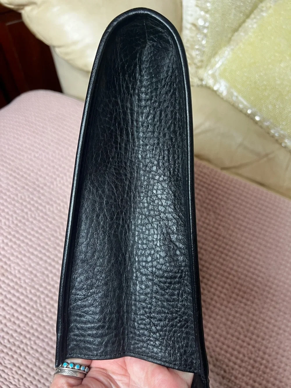 VINTAGE EXCUTIVE BURBERRYS BLACK LEATHER DOCUMENT/COMPUTER BAG